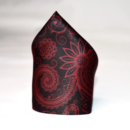 ست کراوات و دستمال جیب مردانه آیکت مدل بته جقه محو کد z1