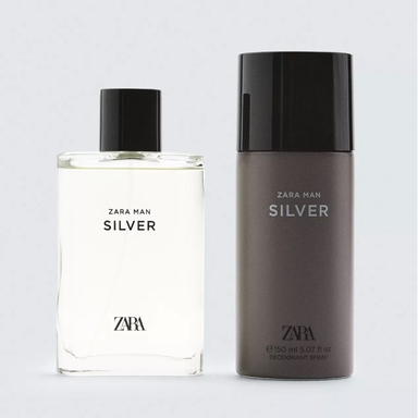 ادوتویلت و اسپری مردانه زارا مدل Silver حجم 90 و 150 میلی لیتر