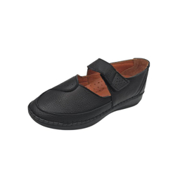 کفش طبی زنانه چرم ریباری مدل R71 رنگ مشکی
