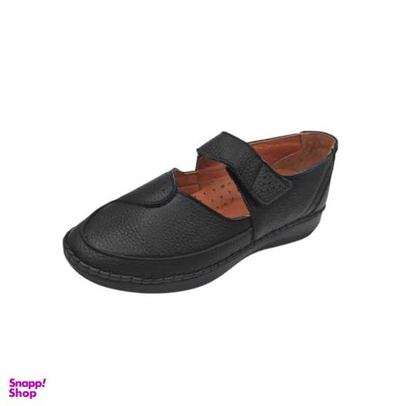 کفش طبی زنانه چرم ریباری مدل R71 رنگ مشکی
