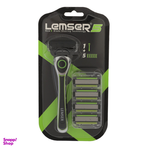 خود تراش لمسر کد 05 به همراه تیغ یدک بسته 4 عددی