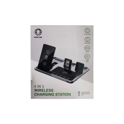 استند شارژر 4 کاره گرین مدل Green Lion 4 in 1 Wireless Charging Station 15W
