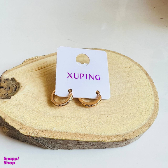 گوشواره زنانه ژوپینگ مدل حلقه ای نگینی کد 4007