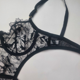 لباس خواب زنانه نوشه پوش مدل توری فنردار کد 90007