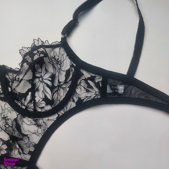 لباس خواب زنانه نوشه پوش مدل توری فنردار کد 90007