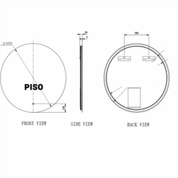 آینه پیسو مدل P-NQ-60