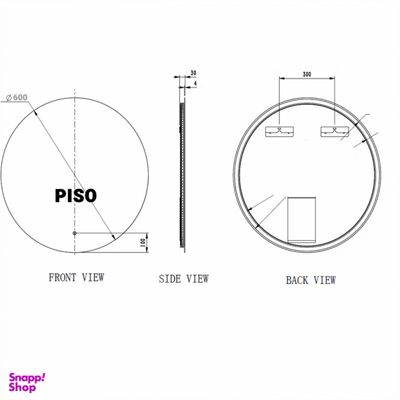 آینه پیسو مدل P-NQ-60