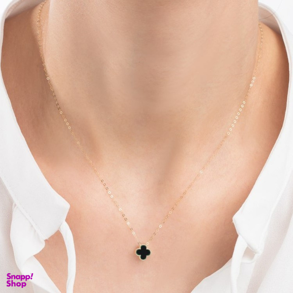 گردنبند طلا 18 عیار زنانه دیانا مدل ونکلیف مشکی