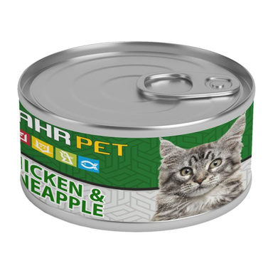 کنسرو نچرال گربه شهرپت مدل Chicken Pineapple وزن 120 گرم