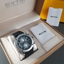ساعت مچی عقربه ای مردانه اکستری مدل X6065F رنگ مشکی نقره ای
