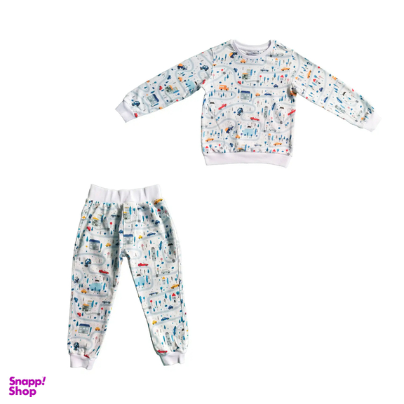 ست سویشرت و شلوار بچگانه گیزولان مدل ماشین