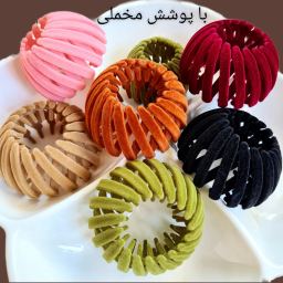 کلیپس مو زنانه مدل گوجه مخملی کد 1523