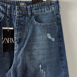 شلوار مام فیت مردانه طرح ZARA کد 1598 رنگ آبی تیره