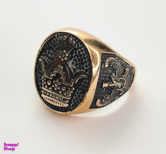 انگشتر مردانه گالری عزیزی مدل تاج بزرگ