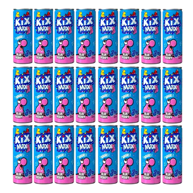 نوشیدنی گازدار کیکس مکس با طعم بلوبری حجم 250 میلی لیتر بسته 24 عددی