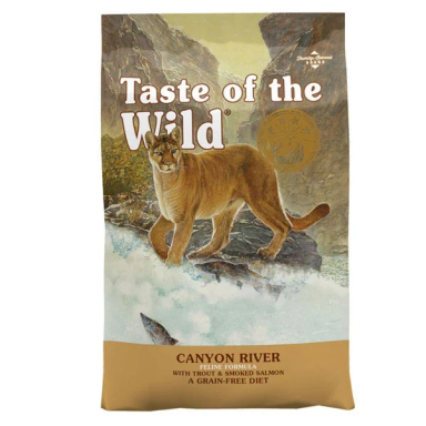 غذای خشک گربه تیست آف ویلد مدل قزل آلا و ماهی سالمون وزن 2 کیلوگرم