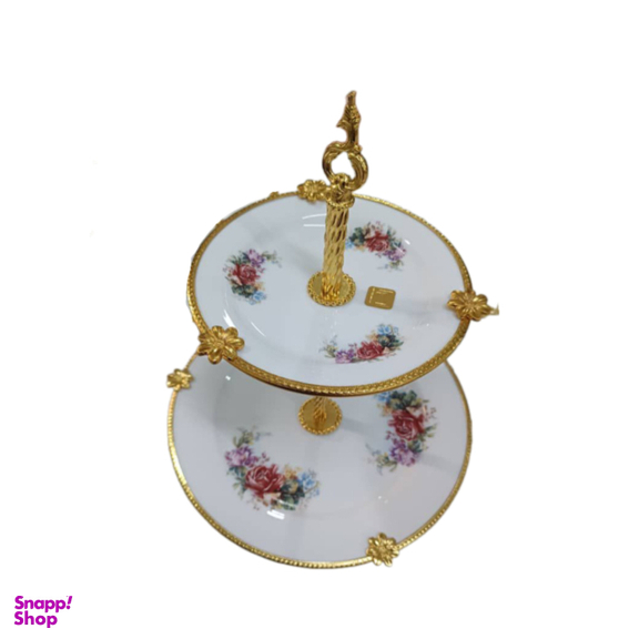 شیرینی خوری 2 طبقه گلدار میراکل لیموژ کد 100