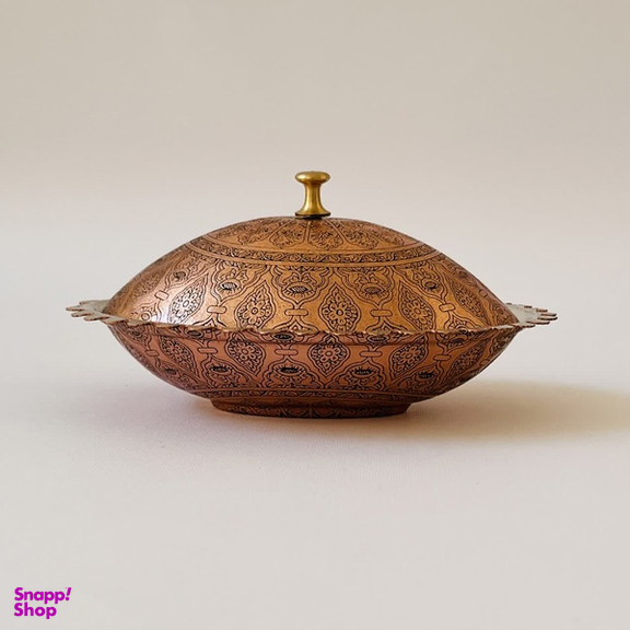 کره خوری مسی قلم زنی کد ZH311