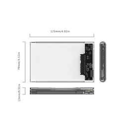 باکس هارد اینترنال به اکسترنال اوریکو مدل Orico 2.5 inch USB3.0 Hard Drive Enclosure 2139U3