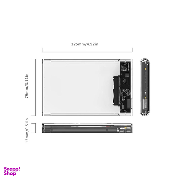 باکس هارد اینترنال به اکسترنال اوریکو مدل Orico 2.5 inch USB3.0 Hard Drive Enclosure 2139U3