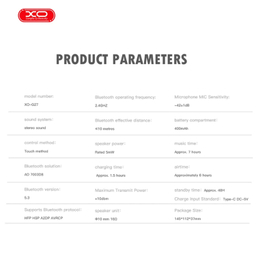 ایرفون بلوتوثی ایکس او مدل G27
