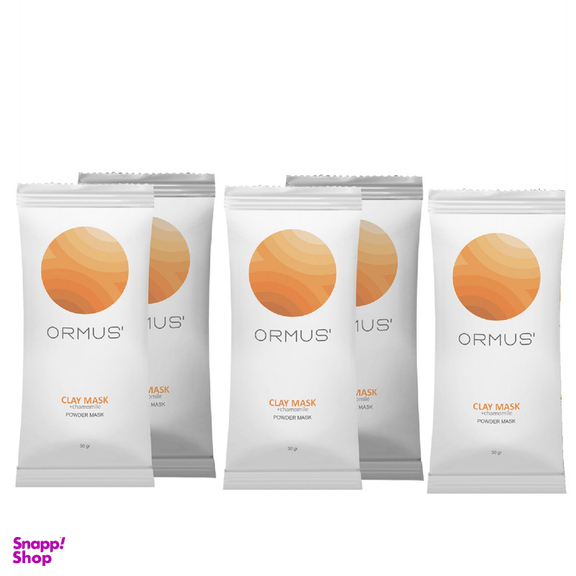 ماسک صورت اورموس مدل کمپلکس خاک رس و بابونه وزن 30 گرم بسته 5 عددی