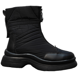 نیم بوت زنانه مدل کاپشنی کد 1136 مشکی