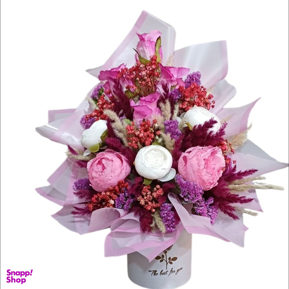 باکس گل مصنوعی کد 68 رنگ صورتی