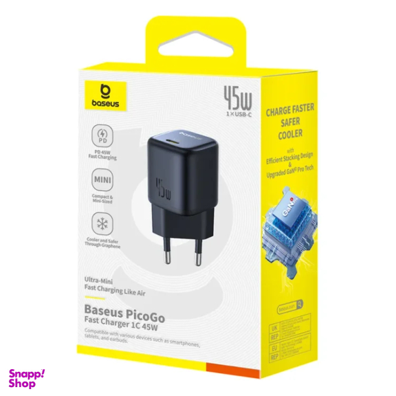 شارژر دیواری 45 وات بیسوس مدل PicoGo GaN 45W