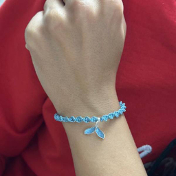 دستبند نقره زنانه مدل دم وال کد 031