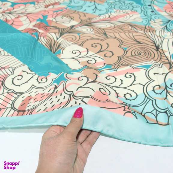 روسری زنانه آنالیا مدل ابریشم مزونی کد 9071