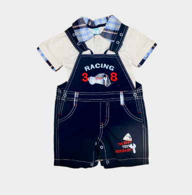 پیراهن و بیلر پسرانه طرح پنگوئن کد 02