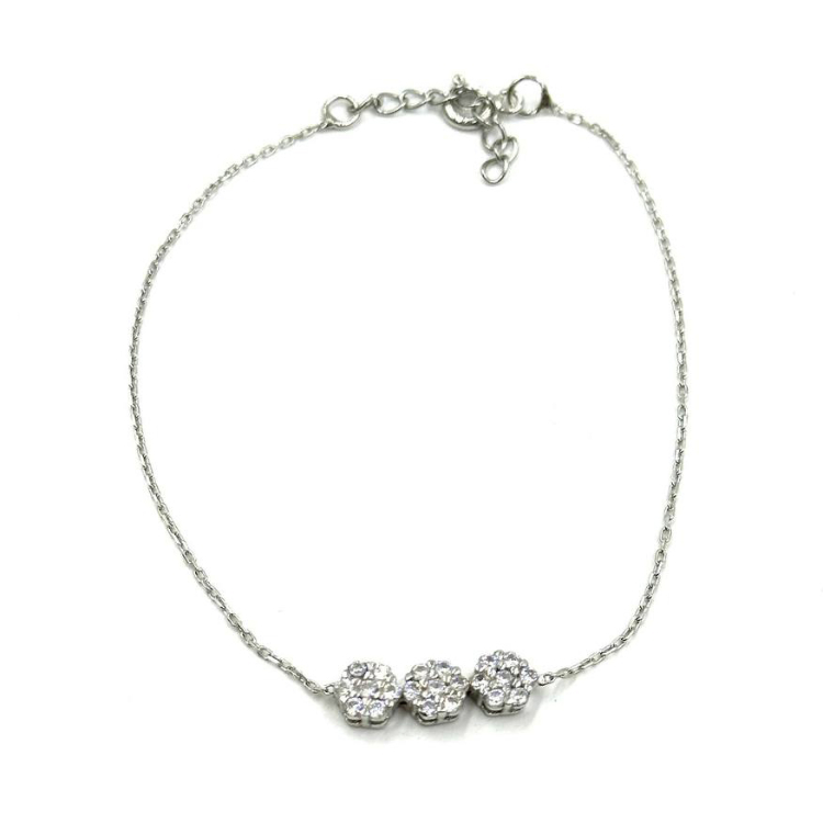 دستبند نقره زنانه گیرا طرح فلاور G0588