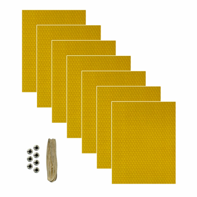 شمع بیزوکس مدل ورق موم عسل کد آفتابی مجموعه 7 عددی