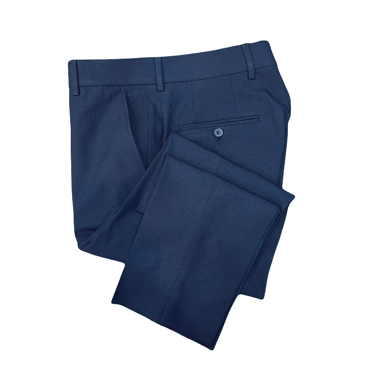 شلوار اسلیم فیت مردانه آیکت مدل فاستونی بزیاق رنگ سرمه ای