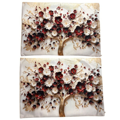 روبالشی طرح گل کد 306 مجموعه 2 عددی