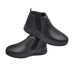 نیم بوت مردانه چرم ریباری مدل Z21 رنگ مشکی