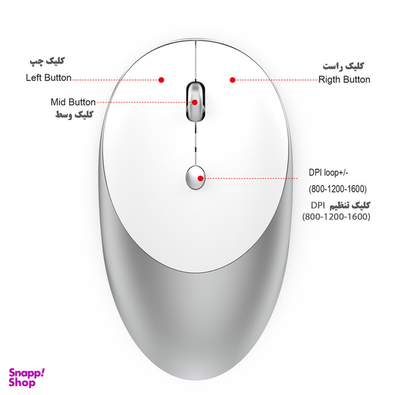 ماوس بی سیم اچ اکس اس جی مدل T36