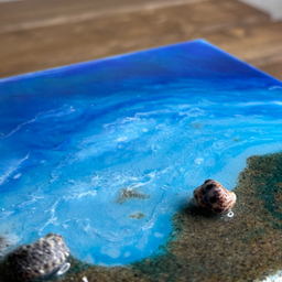 جعبه رزینی پیک آرت طرح دریا