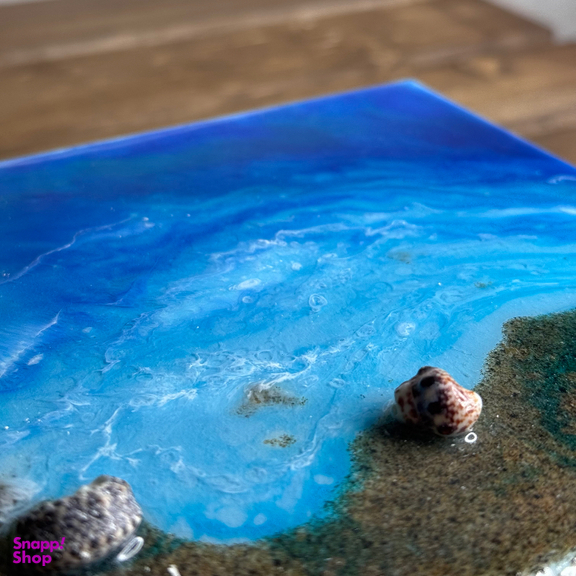 جعبه رزینی پیک آرت طرح دریا