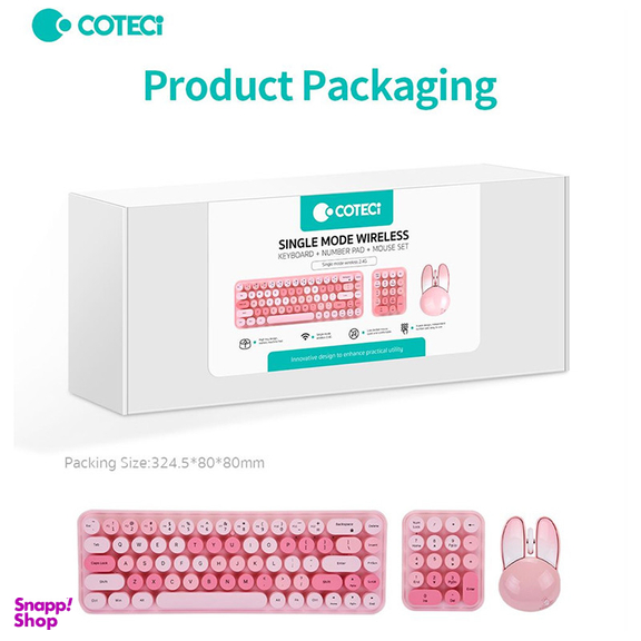 کیبورد و ماوس بی سیم کوتسی مدل 84019 به همراه صفحه اعداد