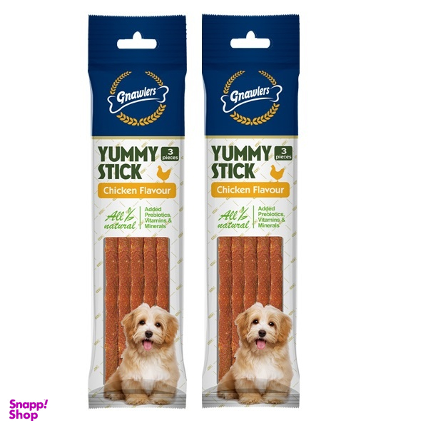 تشویقی سگ گناولز طعم مرغ مدل sharj pet 20gr بسته 2 عددی