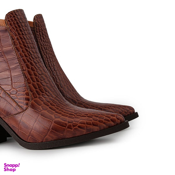 بوت زنانه چرم آگوست مدل 117002 CROCO B