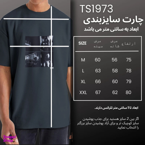 تیشرت مردانه نوزده نودیک مدل TS1973 DG