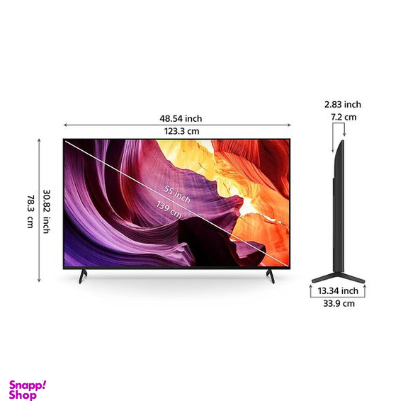 تلویزیون ال ای دی هوشمند سونی مدل 55X80K سایز 55 اینچ