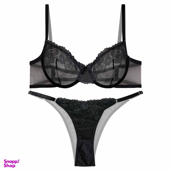 ست سوتین و شورت زنانه نوشه پوش کد 86003