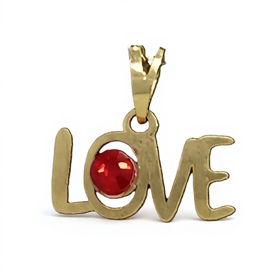 پلاک گردنبند طلا 18 عیار زنانه مدل Love کد S07