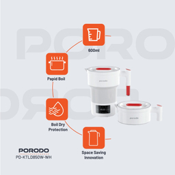 کتری برقی جمع شونده سفری پرودو مدل PD-KTLD850W-WH