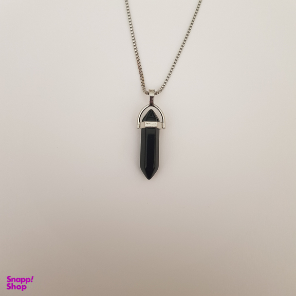 گردنبند سنگ مدل چاکرا کد 256 رنگ مشکی