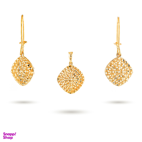 نیم ست طلا 18 عیار زنانه میلی گالری مدل رویال طرح فیوژن کد MT1437